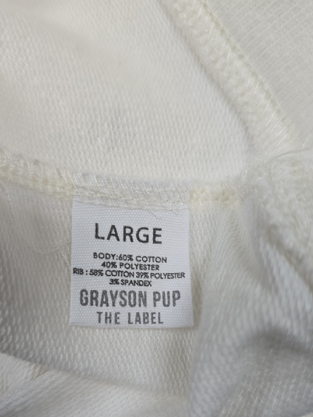 Cream "Roommate of the Year" Dog Sweatshirt - Casual Crewneck | Large - Picture 8 of 8